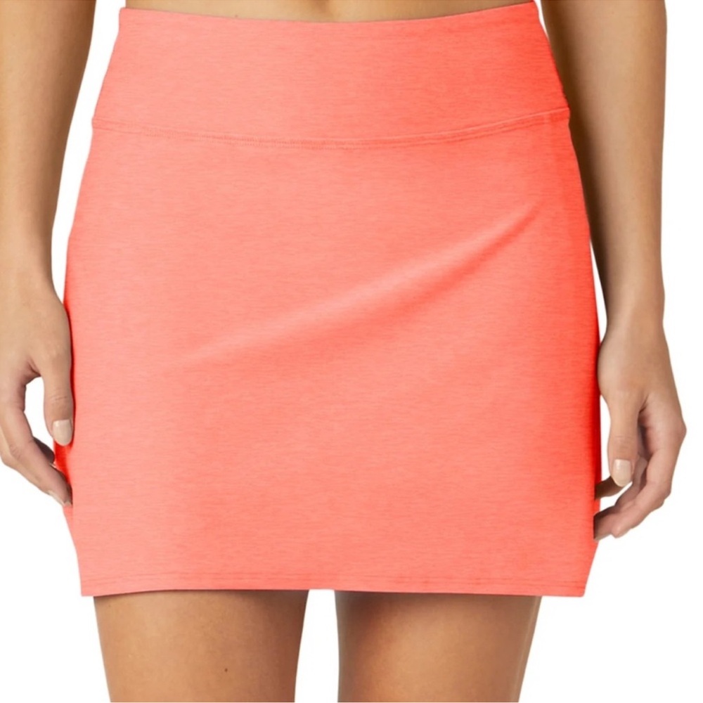 Beyond Yoga Bright Coral Mini Skirt